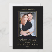 Gold Black Eenvoudige, moderne kerstfotoserie (Voorkant)
