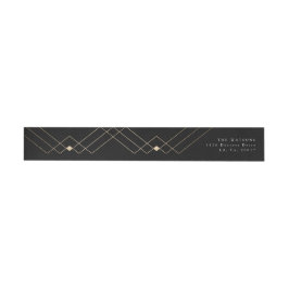 Gold Black Elegance Diamond Geo Deco Wedding