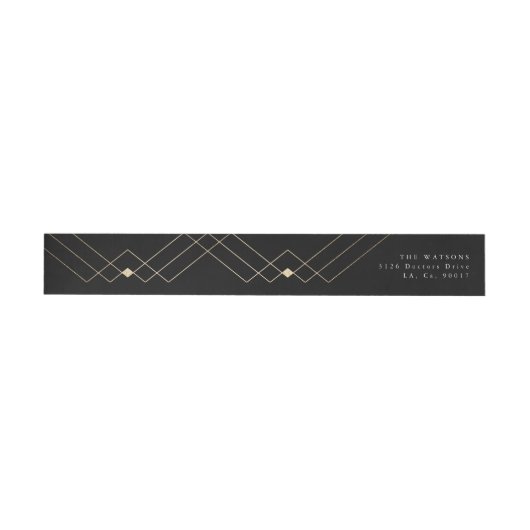 Gold Black Elegance Diamond Geo Deco Wedding (Individueel)