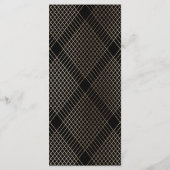 Gold Black Elegance Diamond Geo Deco Wedding Menu (Achterkant)