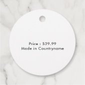 Gold & Black Elegant Business Company Custom Logo Bedankjes Labels (Achterkant)