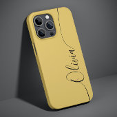 Gold Black Elegant Calligraphy Script Name Case-Mate iPhone Case