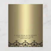 Gold & Black Elegant Damask Flyer (Achterkant)