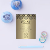 Gold & Black Elegant Damask Flyer (Enkel)