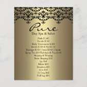 Gold & Black Elegant Damask Flyer (Voorkant)