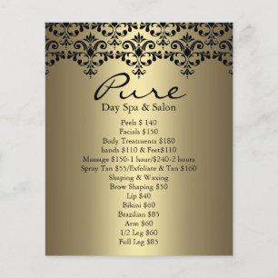 Gold & Black Elegant Damask Flyer