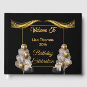 Gold Black Elegant Gastenboek (Voorkant)