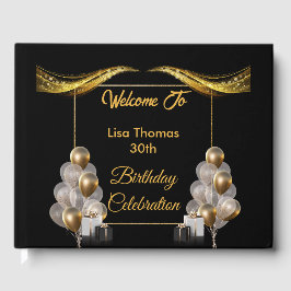 Gold Black Elegant Gastenboek