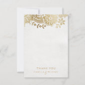 Gold Black elegant  lace bruiloft bedankt (Voorkant)