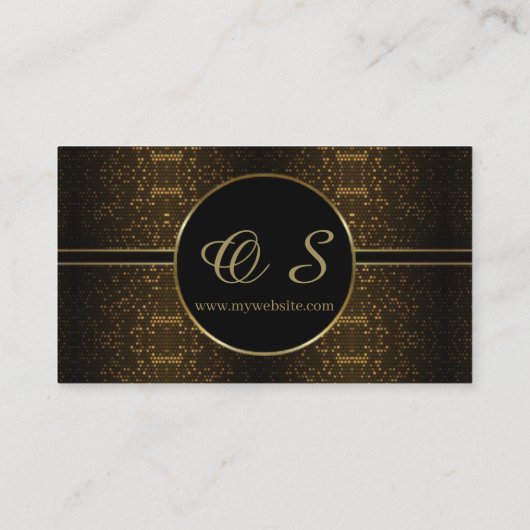 Gold Black Elegant QR Code Visitekaartje 18 (Achterkant)