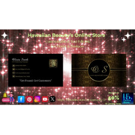 Gold Black Elegant QR Code Visitekaartje 18