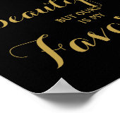 Gold & Black Elk liefdesverhaal is een trouwbord Poster (Hoek)