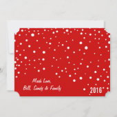 Gold Black en Red Family Foto Holiday Kerstmis Feestdagenkaart (Achterkant)
