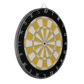 Gold Black en White Dartbord (Voorkant Links)