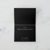 Gold Black en White Lacrosse Sports Bedankkaart (Binnen)