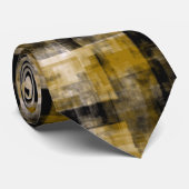 Gold Black en White Stropdas (Opgerold)