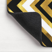 Gold Black en White Waterverf Diamond Muismat (Hoek)