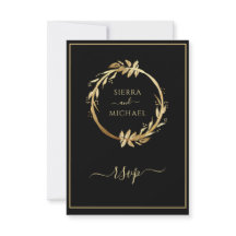 Gold Black Eucalyptus Foliage Wreated Wedding