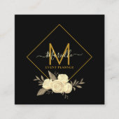 Gold Black Event Planner Visitekaartje (Voorkant)