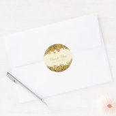 Gold & Black Exotic Oerwoud Cheetah Cream Favor Ronde Sticker (Envelop)