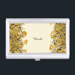 Gold & Black Exotic Oerwoud Cheetah Cream Glamour Visitekaarthouder<br><div class="desc">Gold & Black Exotic Oerwoud Cheetah Cream Glamor Card Holder. Pas aan met om het even welke tekst of verlaat het leeg.</div>