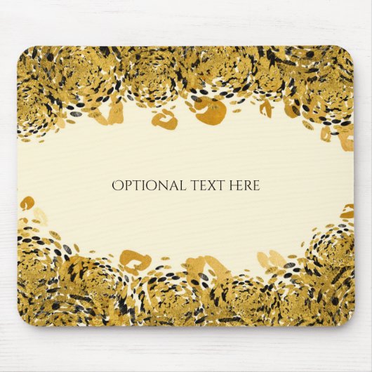 Gold & Black Exotic Oerwoud Cheetah Elegant Cream Muismat (Voorkant)