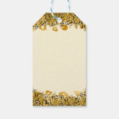 Gold & Black Exotic Oerwoud Cheetah Glam Cream Cadeaulabel (Achterkant)