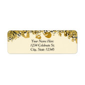 Gold & Black Exotic Oerwoud Cheetah Glam Cream Etiket (Voorkant)