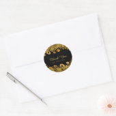 Gold & Black Exotic Oerwoud Cheetah Glam Favor Ronde Sticker (Envelop)