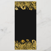 Gold & Black Exotic Oerwoud Cheetah Glam Menu (Achterkant)