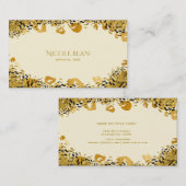 Gold & Black Exotic Oerwoud Cheetah Glamor Cream Visitekaartje (Voorkant / Achterkant)