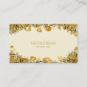 Gold & Black Exotic Oerwoud Cheetah Glamor Cream Visitekaartje