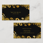 Gold & Black Exotic Oerwoud Cheetah Glamor Visitekaartje (Voorkant / Achterkant)