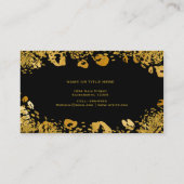 Gold & Black Exotic Oerwoud Cheetah Glamor Visitekaartje (Achterkant)