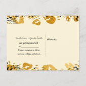 Gold & Black Exotic Oerwoud Cheetah Save the Date Aankondigingskaart (Achterkant)