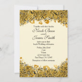 Gold & Black Exotic Oerwoud Cheetah Uitnodigingen (Voorkant)