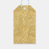 Gold Black Family Merry kerst Holly Glitter Cadeaulabel (Achterkant)