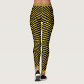 Gold Black Fashionable Trendy Leggings (Achterkant)