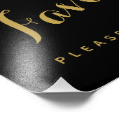 Gold & Black Favors party of bruiloftbord Foto Afdruk (Hoek)