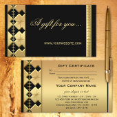 Gold Black Feestdagen Cadeaubon Sjabloon Kortingskaartje