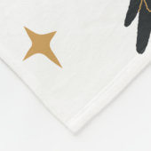 Gold Black First-kerstboompatroon, aangepast Fleece Deken (Hoek)