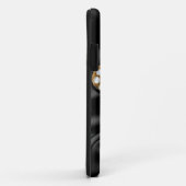 Gold Black Fleur De Lis Satin Jewel Case-Mate iPhone Case (Achterkant/rechts)