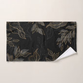 Gold Black Floral Bad Handdoek (Handdoek)