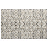 Gold Black Floral Leaves Illustration Pattern Stof (Yard (91,4 cm))