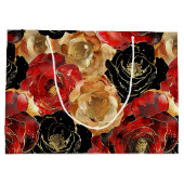 Gold Black Floral Party Vrijgezellenfeest Groot Cadeauzakje (Achterkant)