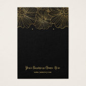 Gold Black Flowers die DisplayCard verdienen Visitekaartje (Voorkant)