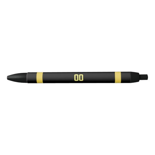 Gold & Black Football Team op maat Zwarte Inkt Pen (Voorkant)