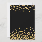 Gold & Black Formal Corporate Fundraiser Glitter Kaart (Achterkant)