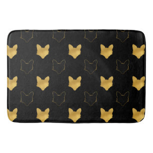 Gold Black Foxes Badmat
