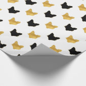 Gold Black Foxes Cadeaupapier (Hoek)